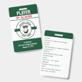 Custom Create Your Own Golf Tournament バッジ (正面＆裏面)