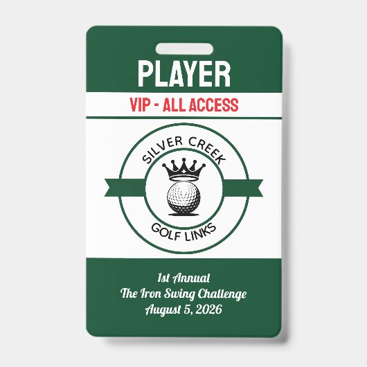 Custom Create Your Own Golf Tournament バッジ (正面)