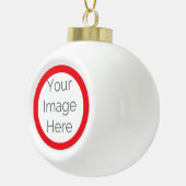 custom create your own photo  セラミックボールオーナメント (右)