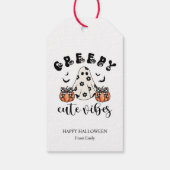 Custom Creepy Cute Vibes Girly Ghost & Pumpkin ギフトタグ (裏面)