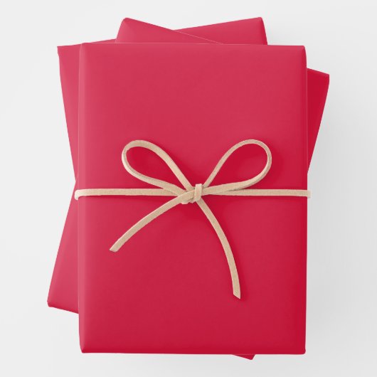 Custom Crimson Red Wrapping Paper Set (3 Sheets) ラッピングペーパーシート (インサイチュ)