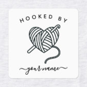 Custom Crochet Iron on Label for crafter ラベル (デザイン2)