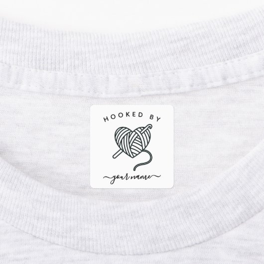 Custom Crochet Iron on Label for crafter ラベル (貼付)