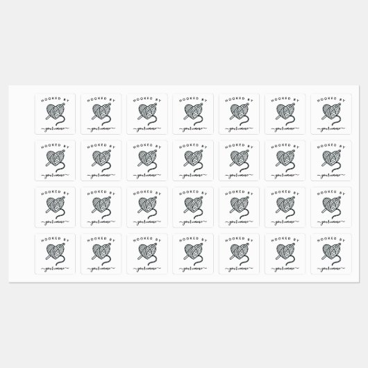 Custom Crochet Iron on Label for crafter ラベル (シート)