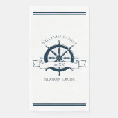 Custom Cruise Ship Navy Blue Nautical Wheel (正面)