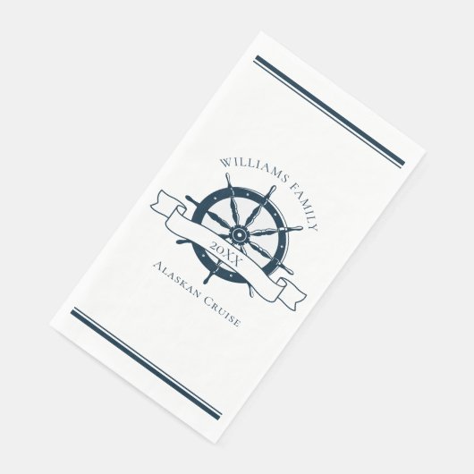 Custom Cruise Ship Navy Blue Nautical Wheel (コーナー)