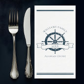 Custom Cruise Ship Navy Blue Nautical Wheel
