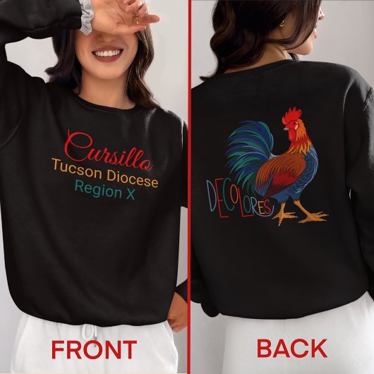 Custom Cursillo Decolores with Diocese & Region  スウェットシャツ