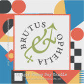 Custom-Cut Vinyl Abstract Geometric Product Label  シール (正面)