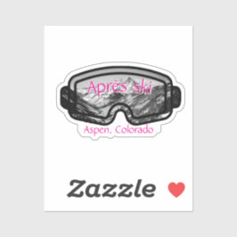 Custom-Cut Vinyl Aspen Apres Sticker シール