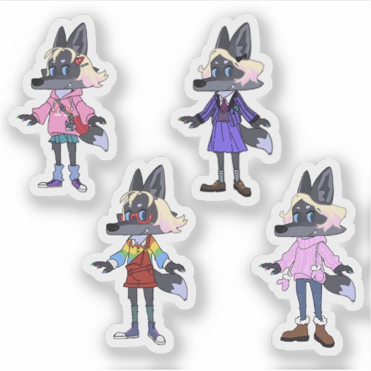 Custom-Cut Vinyl Sticker シール (正面)