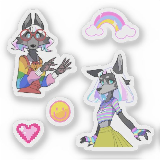 Custom-Cut Vinyl Sticker シール (正面)