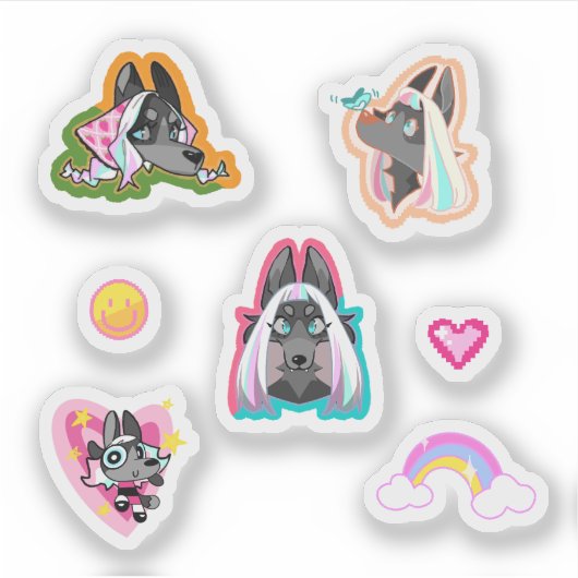 Custom-Cut Vinyl Sticker シール (正面)