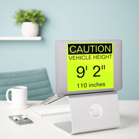 Custom-Cut Vinyl Sticker シール (デスク上のノートパソコン)