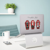 Custom-Cut Vinyl Sticker シール (デスク上のノートパソコン)