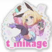 Custom-Cut Vinyl Sticker 貼ってはがせるラップトップスキン シール (正面)