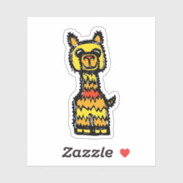 Custom-Cut Vinyl Sticker - Arnie Alpaca シール