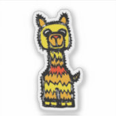 Custom-Cut Vinyl Sticker - Arnie Alpaca シール (正面)