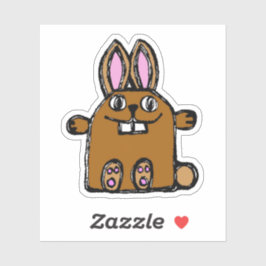 Custom-Cut Vinyl Sticker - Bailey Bunny シール