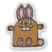 Custom-Cut Vinyl Sticker - Bailey Bunny シール (正面)