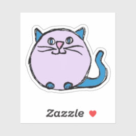 Custom-Cut Vinyl Sticker - Carlie Cat シール