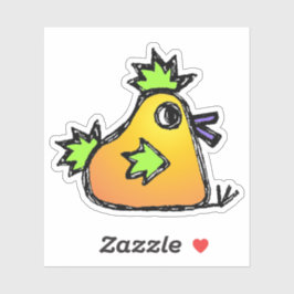 Custom-Cut Vinyl Sticker - Chester Chicken シール