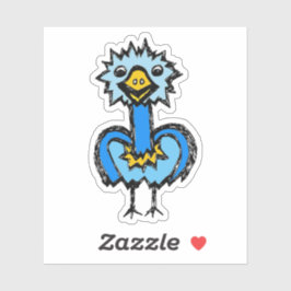 Custom-Cut Vinyl Sticker - Emily Emu シール