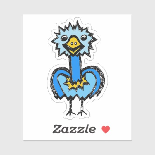 Custom-Cut Vinyl Sticker - Emily Emu シール (シート)