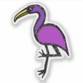 Custom-Cut Vinyl Sticker - Freddie Flamingo シール (正面)