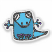 Custom-Cut Vinyl Sticker - Gavin Gecko シール (正面)