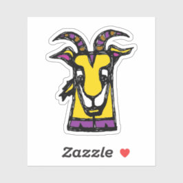 Custom-Cut Vinyl Sticker - Gracie Goat シール