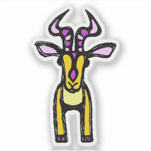 Custom-Cut Vinyl Sticker - Isabella Impala シール (正面)