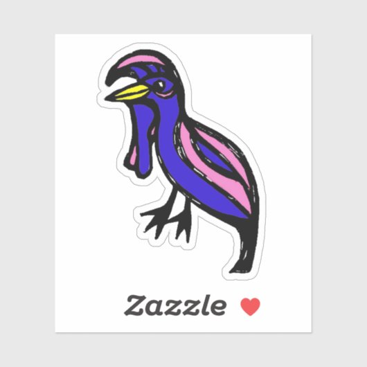 Custom-Cut Vinyl Sticker - Ula Umbrellabird シール (シート)