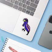 Custom-Cut Vinyl Sticker - Ula Umbrellabird シール (ノートパソコンとiPhone)