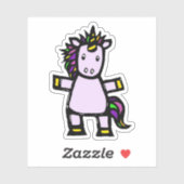 Custom-Cut Vinyl Sticker - Uri Unicorn シール (シート)