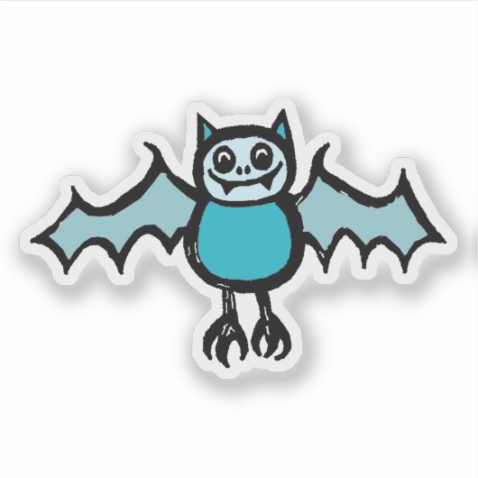 Custom-Cut Vinyl Sticker - Veronica Vampire Bat シール (正面)