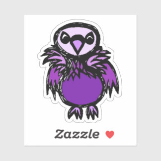 Custom-Cut Vinyl Sticker - Violet Vulture シール