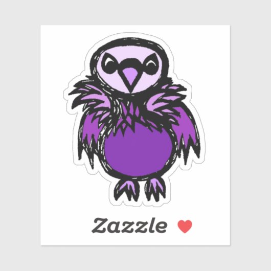 Custom-Cut Vinyl Sticker - Violet Vulture シール (シート)