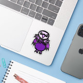 Custom-Cut Vinyl Sticker - Violet Vulture シール (ノートパソコンとiPhone)