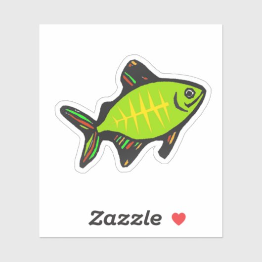 Custom-Cut Vinyl Sticker - Xavier X-ray Fish シール (シート)