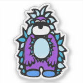 Custom-Cut Vinyl Sticker - Yardley Yeti シール (正面)