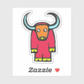 Custom-Cut Vinyl Sticker - Yogi Yak シール (シート)