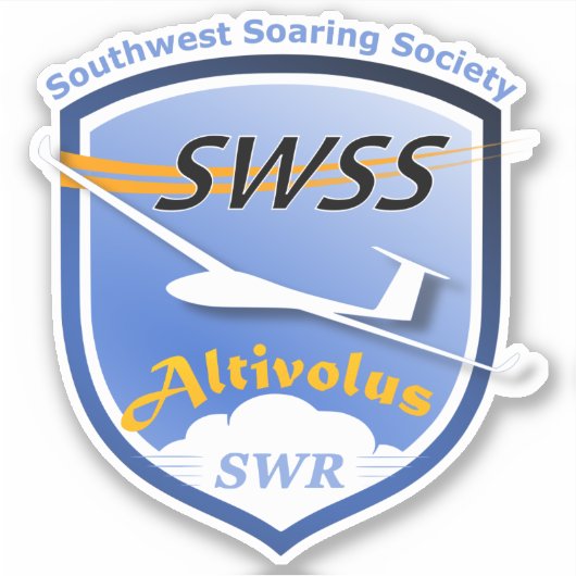 Custom-Cut Vinyl Stickers with SWSS Emblem シール (正面)