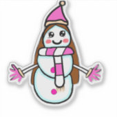 Custom-Cut Vinyl StickeWarm Winter Love – Originar シール (正面)