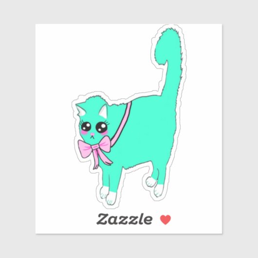 Custom-Cut Vinyl StickLolita.. A Turquoise Phanter シール (シート)