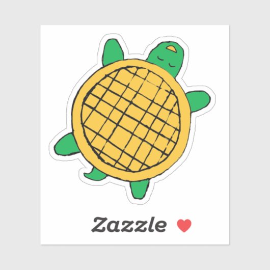 custom cut Waffle Turtles waterproof vinyl sticker シール (シート)