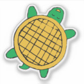 custom cut Waffle Turtles waterproof vinyl sticker シール (正面)