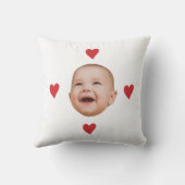 Custom Cute Baby Face One Photo クッション (裏面)