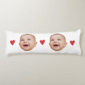 Custom Cute Baby Face One Photo ボディピロー (正面)
