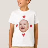 Custom Cute Baby Face One Photo Tシャツ (正面)